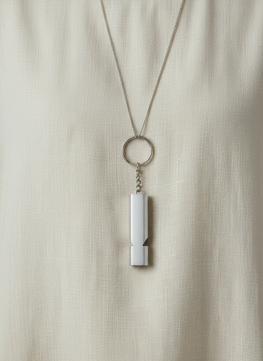 Detail shot of Emergency Whistle Keychain