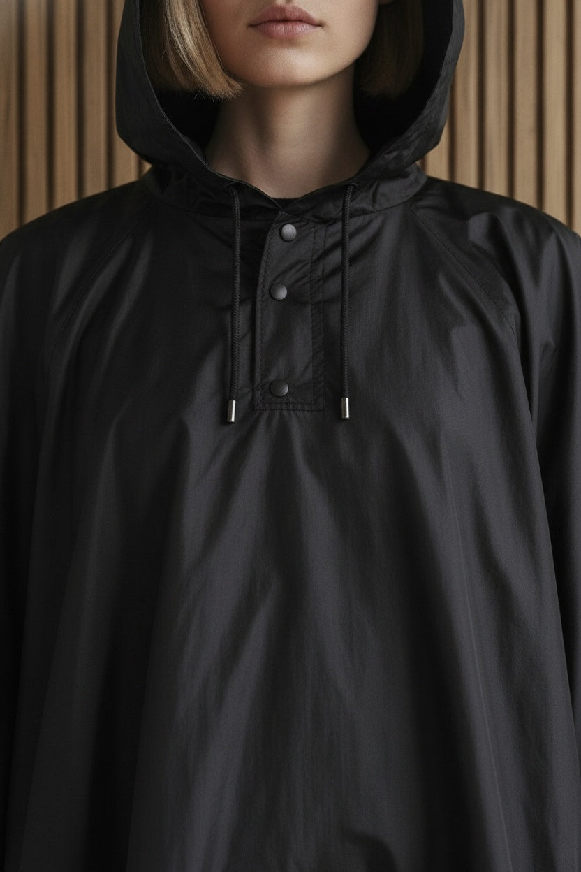 Detail shot of Ultra-Light Waterproof Poncho | Compact Rain Protection